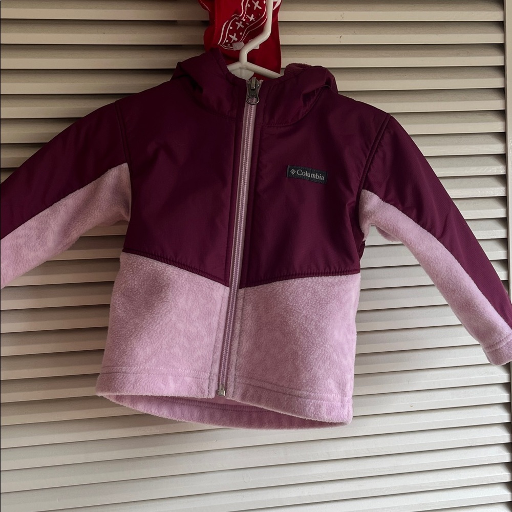 Columbia Toddler Two-Tone Jacket in Purple and Pink
